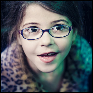 Child in glasses