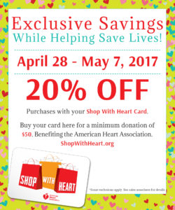 Shop With Heart Card 20% Off