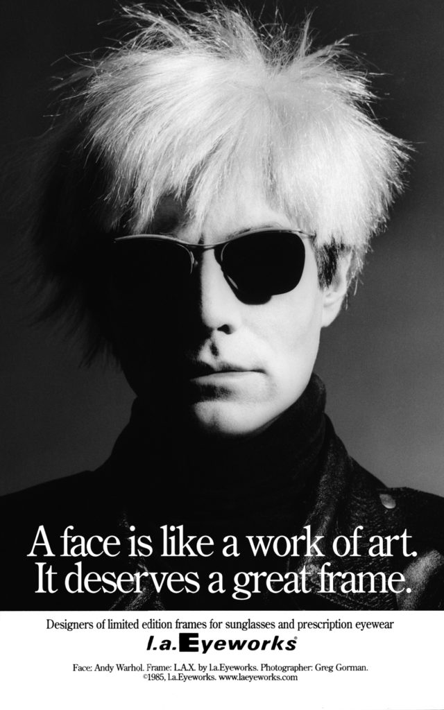 Vintage Andy Warhol in l.a. eyeworks